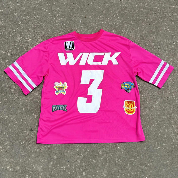 Fashion Wick Print Short Sleeve T-shirt