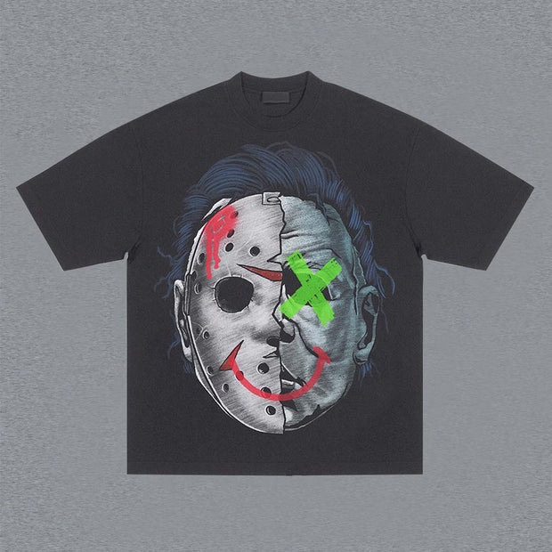 Casual personalized retro graphic print T-shirt