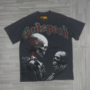 Personalized skull short-sleeved T-shirt