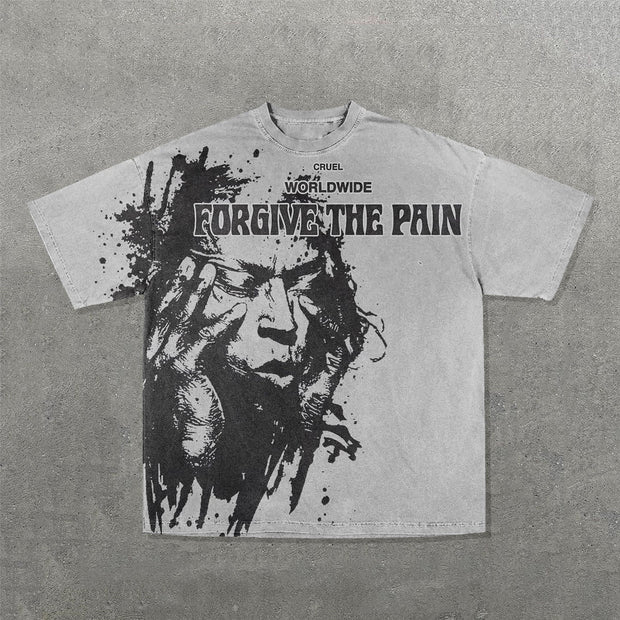 Forgive The Pain Print Short Sleeve T-Shirt