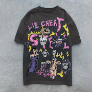 Tide brand retro printed street T-shirt