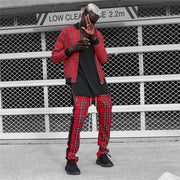Scottish plaid casual sports trousers