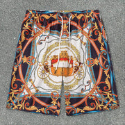 Street Tide Brand Leisure Retro Palace Short Sleeve Suit