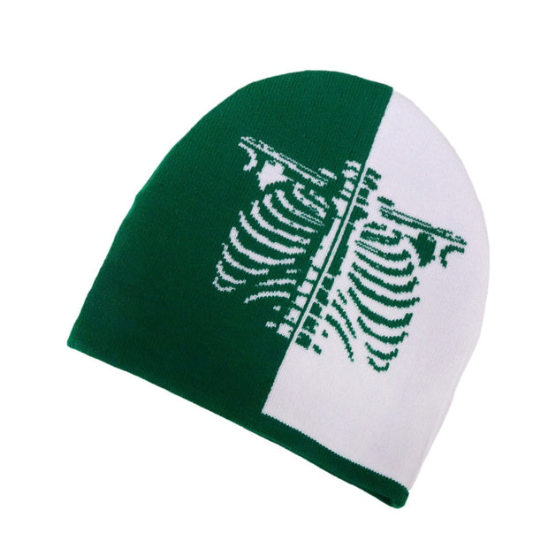 Personalized fashion skeleton jacquard knitted hat