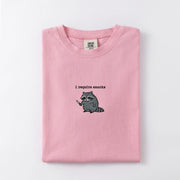 I Require Snacks Embroidered Raccoon T-shirt