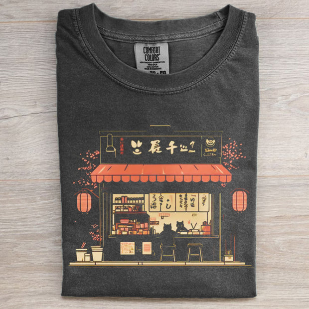 Cat Lover Ramen Shop T-shirt