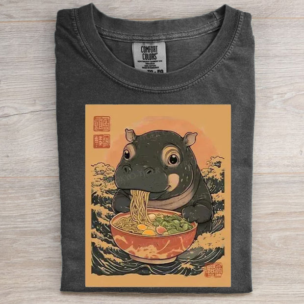 Moo Deng Eat Ramen T-shirt