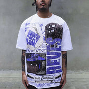 Retro Baseball Print Casual Street T-Shirt