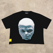 Fashionable and personalized alien print short-sleeved T-shirt