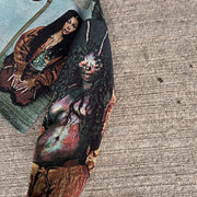 Hip Hop Rap Casual Street Vintage Tapestry Jacket