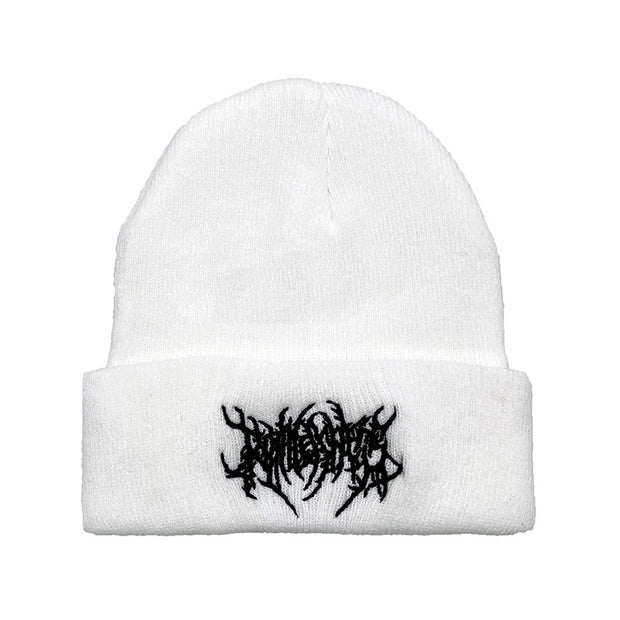 Embroidered Autumn Warm Knitted Ski Beanie Hat