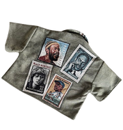 Casual Vintage Lapel Zip-Up Shirt