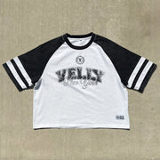 Casual Street Stitching Vintage T-shirt