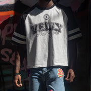 Casual Street Stitching Vintage T-shirt