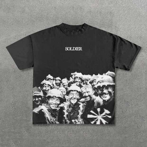 Soldier Print Short Sleeve T-Shirt