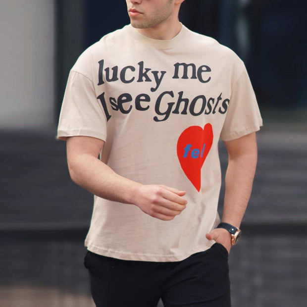 Fashion printed letters simple casual short-sleeved T-shirt