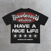 Forever Diamond Print Short Sleeve T-Shirt