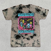 Tie-Dye Skull Graphic Print Short Sleeve T-Shirt