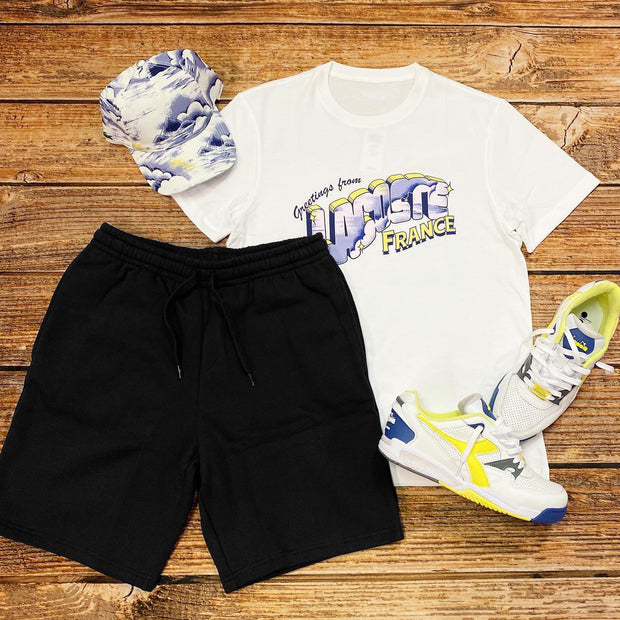 Fashion casual printed short sleeve suit
