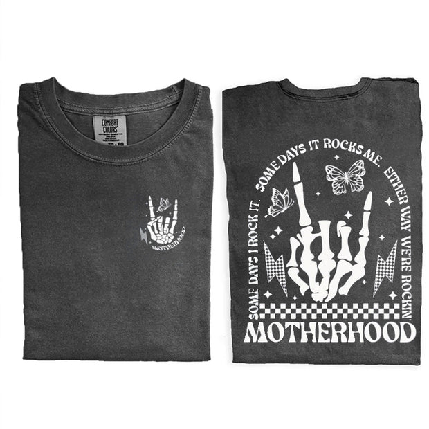 Motherhood Rock Skeleton T-shirt