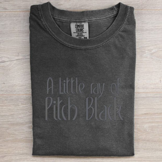 Embroidered A Little Ray of Pitch Black T-shirt