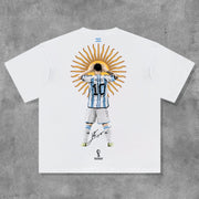 Footballer No.10 Print Short Sleeve T-Shirt