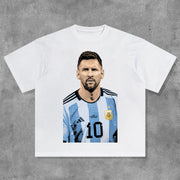 Footballer No.10 Print Short Sleeve T-Shirt