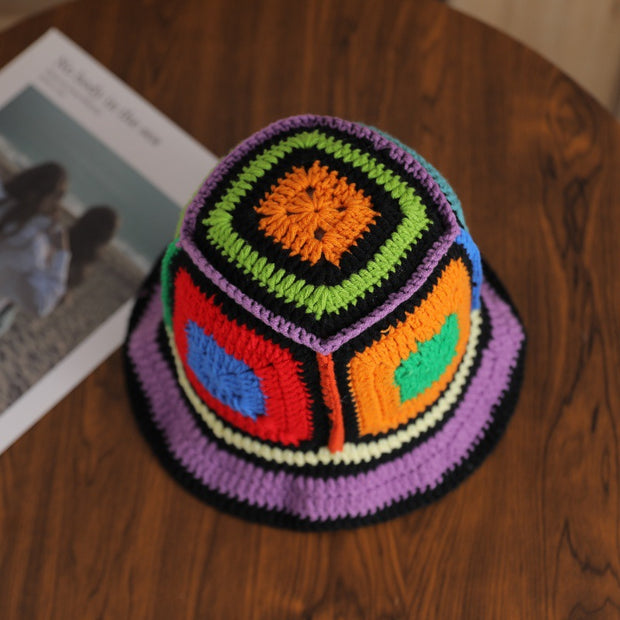 Square Hand-woven Knitted Hat