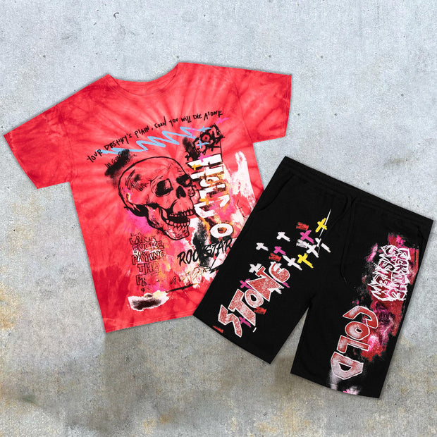 Casual Fashion Skull Print Suit