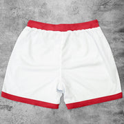 Art Print Casual Vintage Mesh Shorts