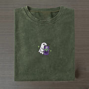 Embroidered Spooky Ghost Halloween T-shirt