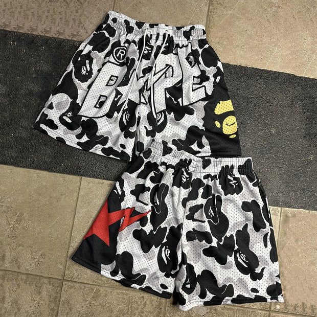 Ape casual street mesh shorts