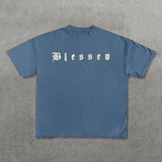 Blessed Print Short Sleeve T-Shirt