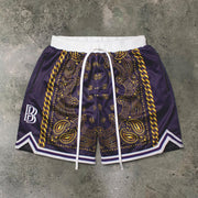 Sports personality cashew flower shorts men