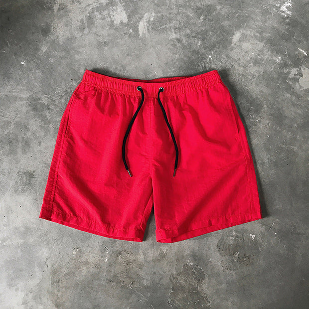 Casual solid color all-match casual loose five-point beach pants