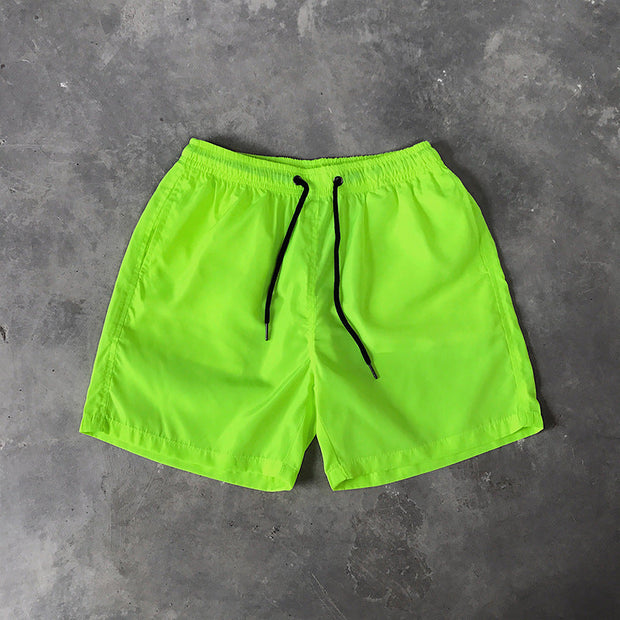 Casual solid color all-match casual loose five-point beach pants