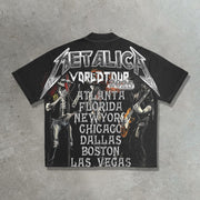 Rock and roll casual street retro heavyweight T-shirt