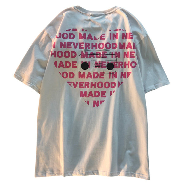 Jew4room letter love simple personality sports short-sleeved T-shirt