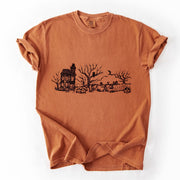 Embroidered Haunted House T-shirt