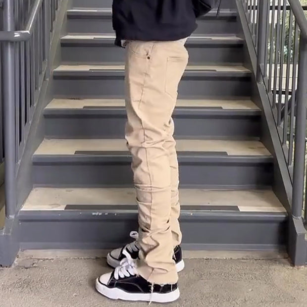 Casual Versatile Solid Color Multi-color Jeans