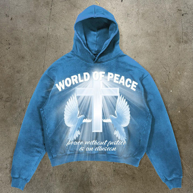 World Of Place Print Long Sleeve Hoodies