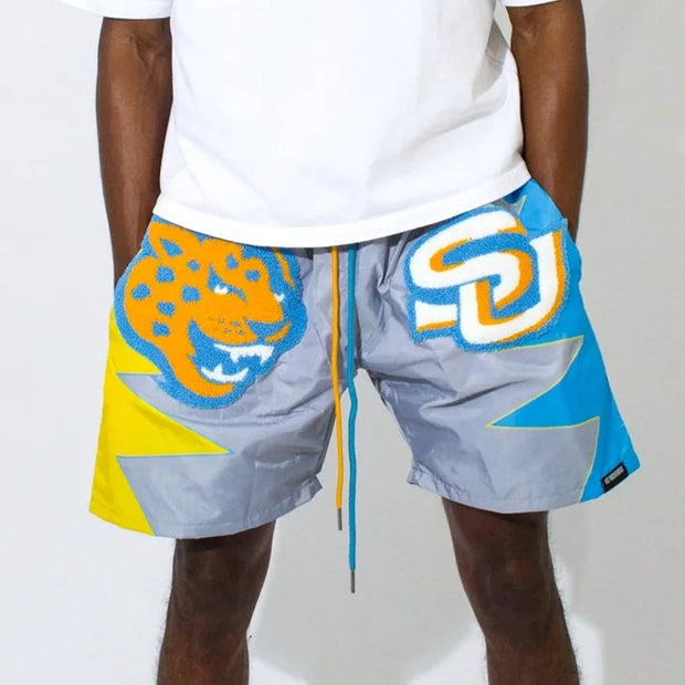 Leopard print casual street sports shorts