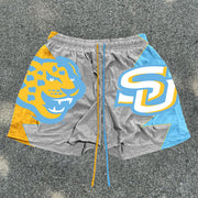 Leopard print casual street sports shorts