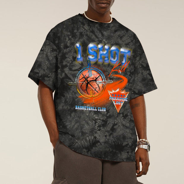 Casual round neck print short sleeve men
