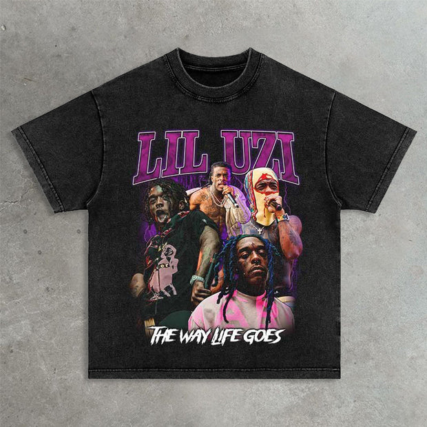 rap lil uzi printed t-shirt