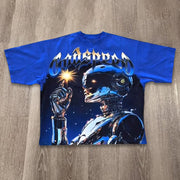 Skull Godspeed Print Short Sleeve T-Shirt