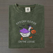 Embroidered Spooky Goose T-shirt