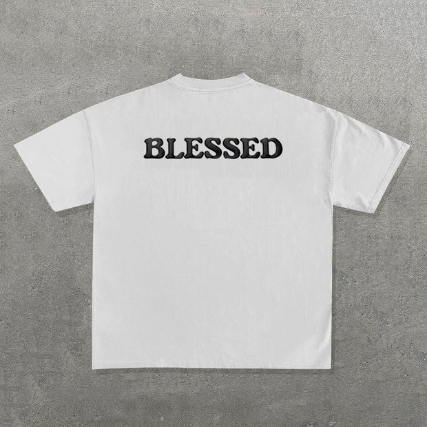 Blessed Print Short Sleeve T-Shirt