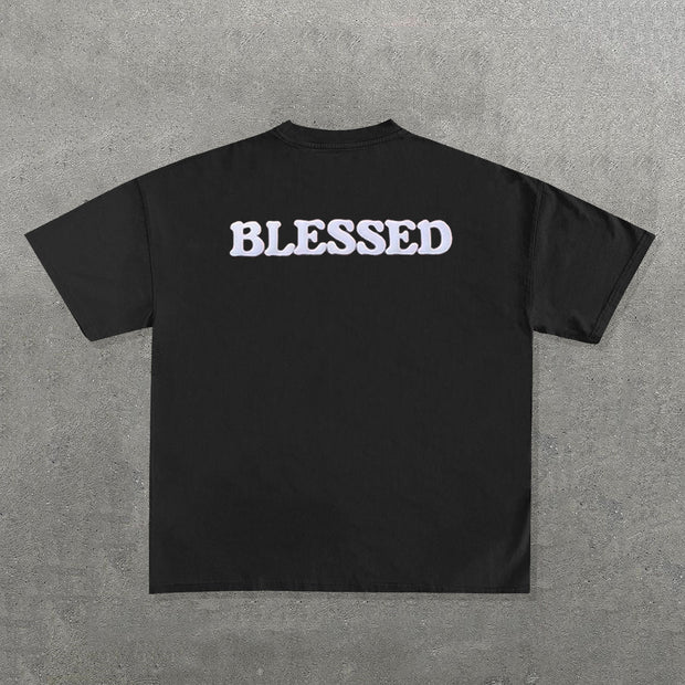 Blessed Print Short Sleeve T-Shirt