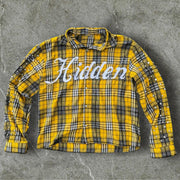 Casual Street Retro Color Plaid Flannel Shirt